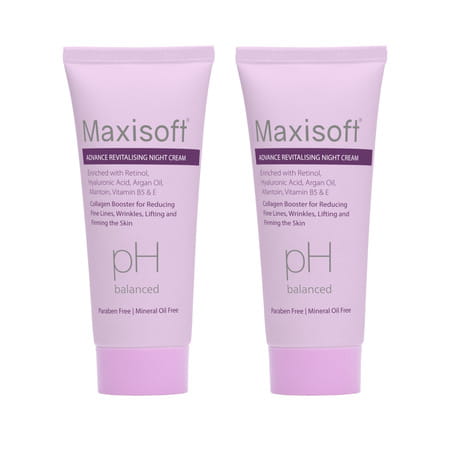 Maxisoft Advance Revitalising | Paraben & Mineral Oil Free | Night Cream | Tube | 50 Gm | Pack Of 2