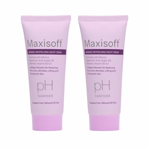 Maxisoft Advance Revitalising | Paraben & Mineral Oil Free | Night Cream | Tube | 50 Gm | Pack Of 2