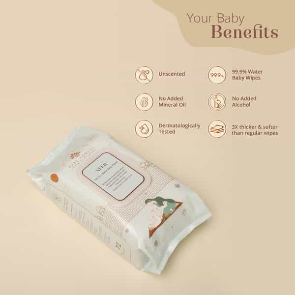 Baby Forest Neer 99.9% Water Baby Wipes- Pack Of 7 | Ideal For 0+ Months | Dermatologically Tested