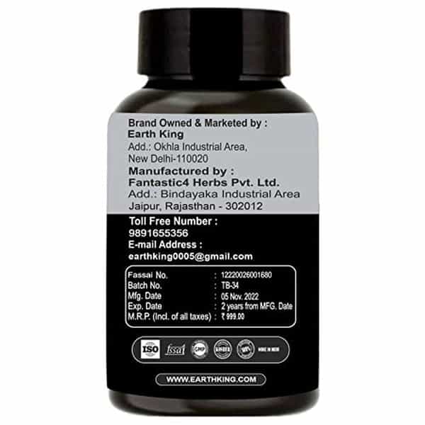 Earth King Apple Cider Vinegar Capsule Support Weight Management - 500Mg 60 Veg Capsules