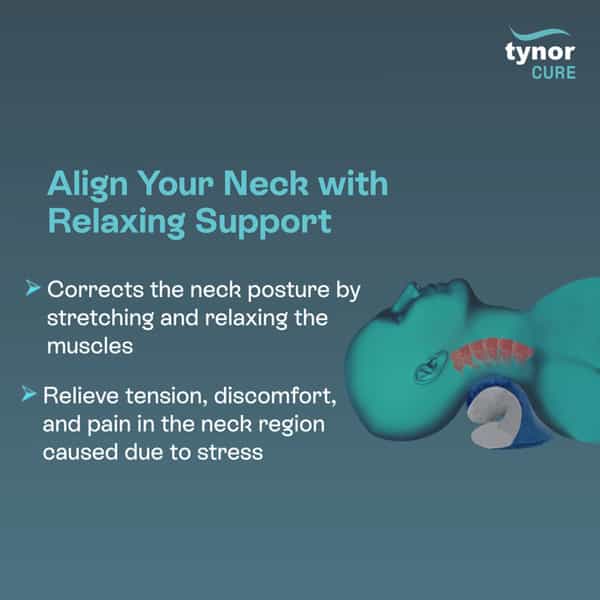 Tynor Neck Corrector & Relaxer Grey & Blue Universal Size 1 Unit
