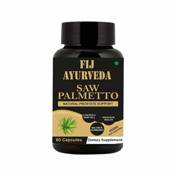 Fij Ayurveda Saw Palmetto Extract Capsules For Men & Women 500Mg 60 Veg Capsules (Pack Of 1)