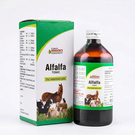 Bakson Homoeopathy Alfalfa Tonic | For Veterinary Use | 450 Ml