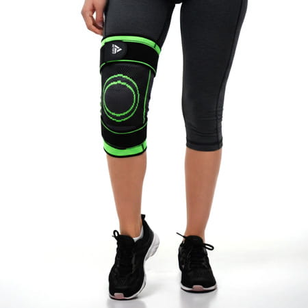 Actifit Knee Support With Adjustable Band Green Colour - Compression Brace - Size L