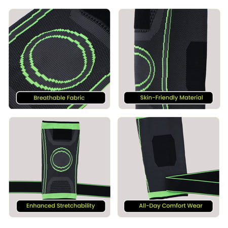 Actifit Knee Support With Adjustable Band Green Colour - Compression Brace - Size L