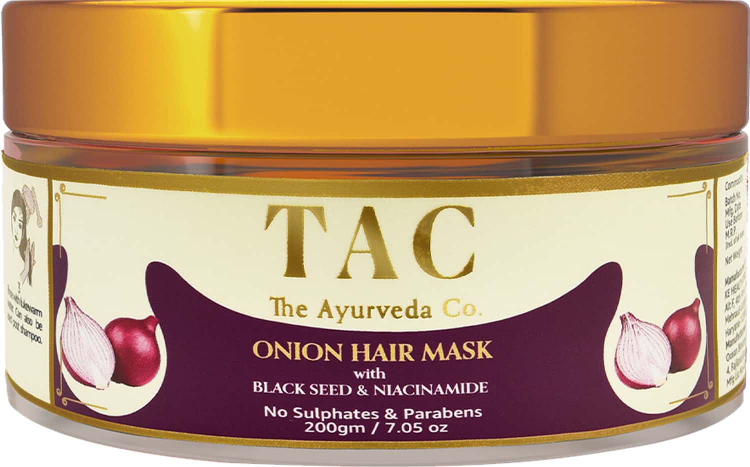 Tac - The Ayurveda Co. Advanced Red Onion Black Seed Oil Hair Mask - 200 Gm