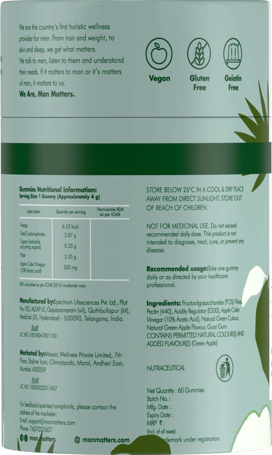 Buy MAN MATTERS LEAN WEIGHT GUMMIES 60N Online & Get Upto 60 OFF at