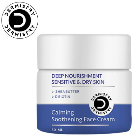 Dermistry Sensitive & Dry Skin Hydrating Deep Moisturizer Face Cream Shea Butter Hyaluronic Acid