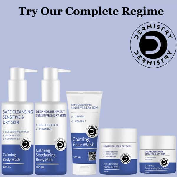 Dermistry Sensitive & Dry Skin Hydrating Deep Moisturizer Face Cream Shea Butter Hyaluronic Acid
