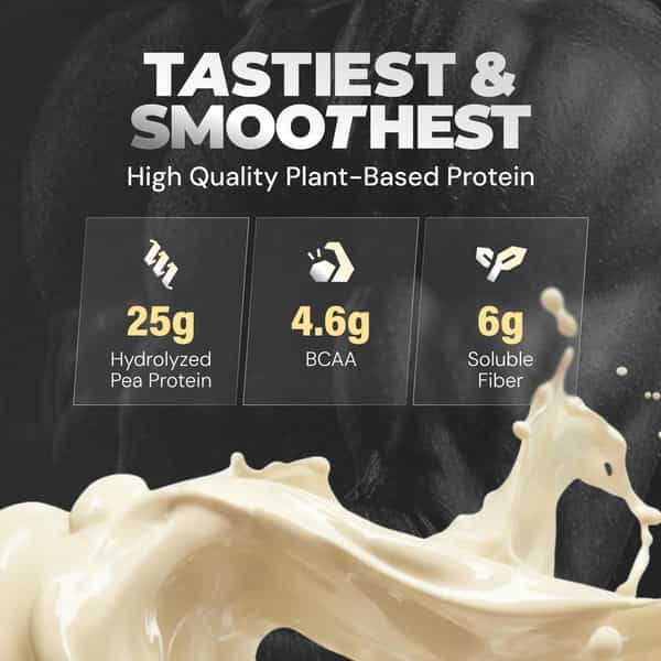 Nutrabay Gold Pea Protein Powder | 25G Protein | 4.6G Bcaa | 5G Fiber | French Vanilla - 500G