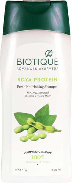 Biotique Bio Soya Protein Fresh Nourishing Shampoo For Dry Damaged & Colored Hair - 340 Ml
