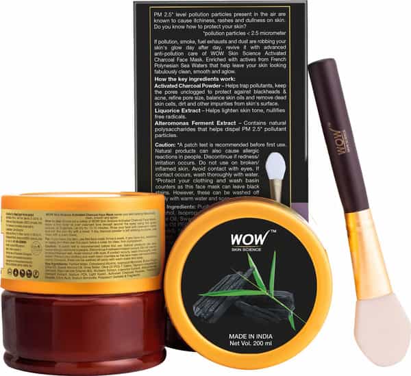 Wow Skin Science Activated Charcoal Face Mask 200 Ml