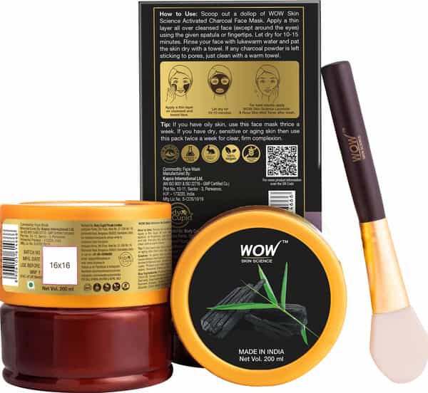 Wow Skin Science Activated Charcoal Face Mask 200 Ml