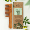 Nat Habit Kacchi Neem Comb | Wooden Comb For Hair Growth (Wide Tooth)