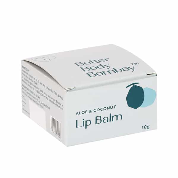Bbb Better Body Bombay Aloe & Coconut Lip Balm | Dry | Cracked Lips | Protects & Moisturizes (10Gms)