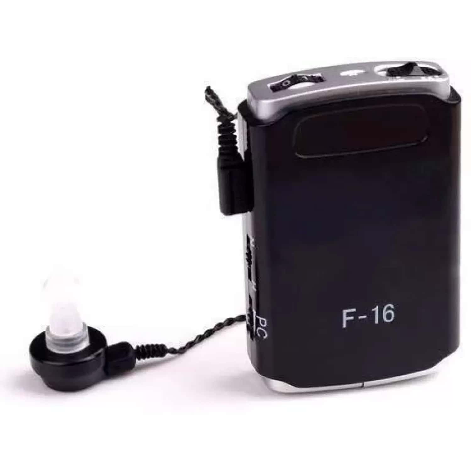 Auditech 16 F Wired Pocket Style Hearing Aid (Black)