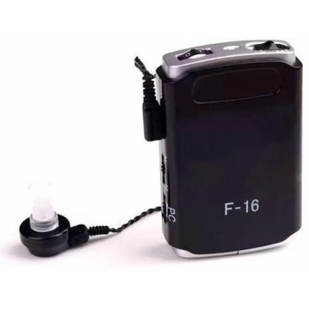 Auditech 16 F Wired Pocket Style Hearing Aid (Black)