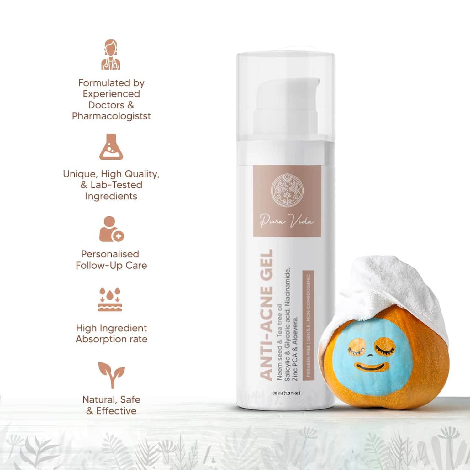 Buy PURA VIDA AHA BHA ANTI ACNE GEL | REDUCES ACNE SCARS WITH 4% ...