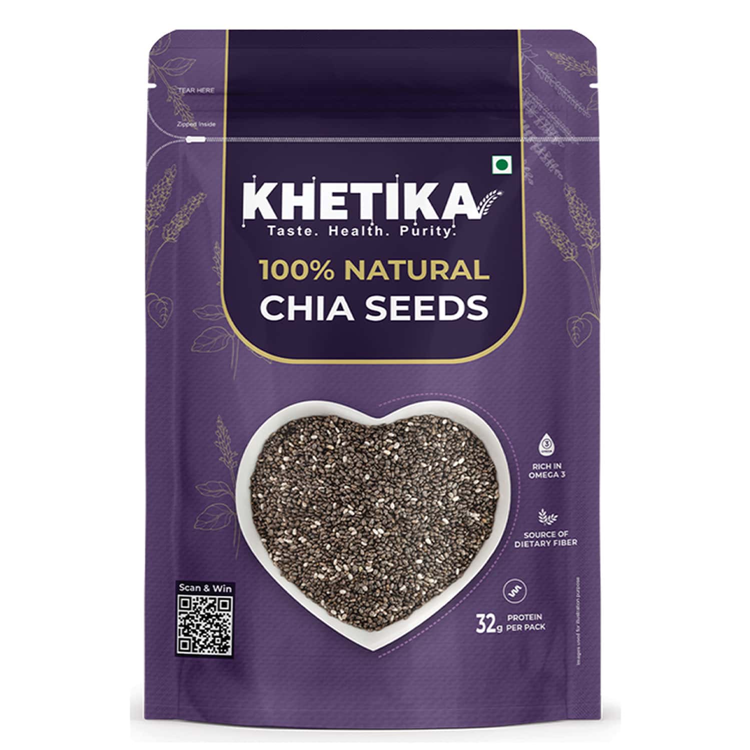 Khetika Premium Chia Seeds 200g
