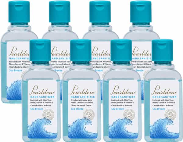 Pearldew Hand Sanitizer (Gel) Sea Breeze 60 Ml - Pack Of 8