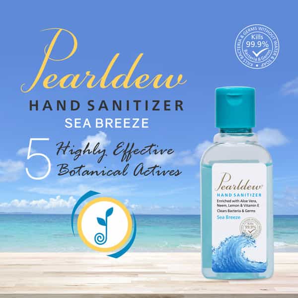 Pearldew Hand Sanitizer (Gel) Sea Breeze 60 Ml - Pack Of 8