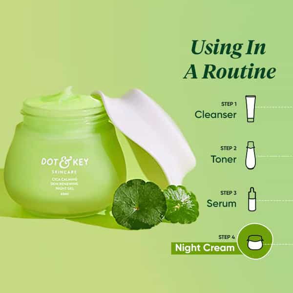 Dot & Key Cica Calming Skin Renewing Night Gel 60Ml