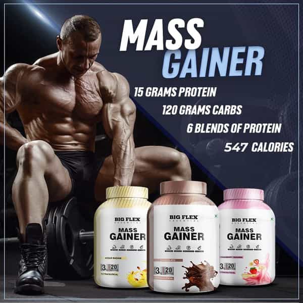 Bigflex Essential Mass Gainer (Chocolate)-Jar(3Kg)