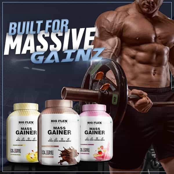 Bigflex Essential Mass Gainer (Chocolate)-Jar(3Kg)