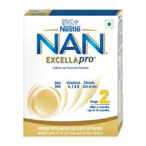 Nestle Nan Excella Pro 2 Follow-up Formula With Dha & Ara | For 6-12 Months | 400g Pouch In Box