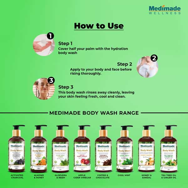 Medimade Cool Mint Body Wash - 300 Ml X 2 ( Pack Of 2 )