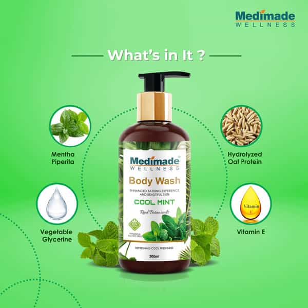 Medimade Cool Mint Body Wash - 300 Ml X 2 ( Pack Of 2 )