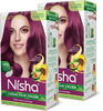 Nisha Creme Hair Color Wine Burgundy 120G Pack Of 2 | Ammonia Free Permanent Hair Colour