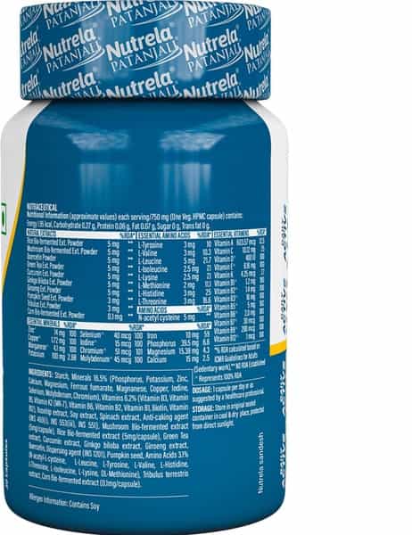 Patanjali Nutrela Daily Active 22.5G-Multivitamins For Heart Eye Bone & Brain Health-1 Bottle-30Cap