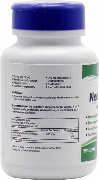 Healthvit Neemcare Neem Powder 400 Mg -60 Capsules