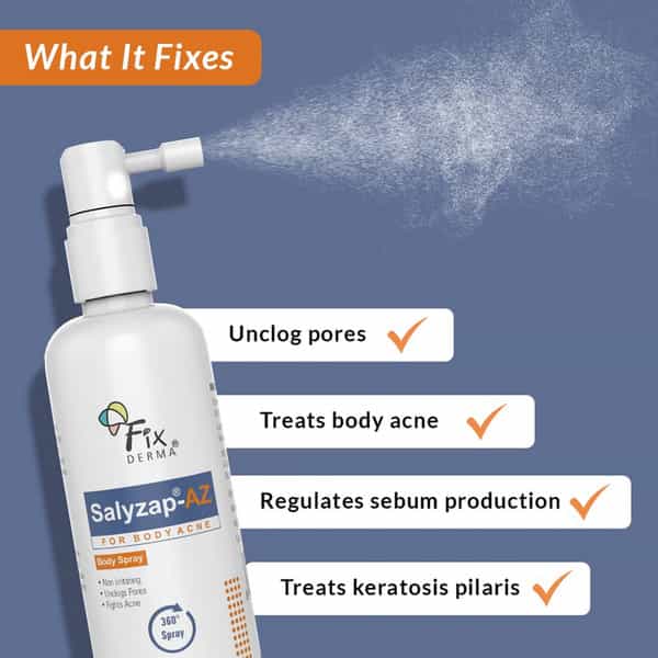 Fixderma Salyzap Az | Acne Body Spray | Bottle 100 Ml