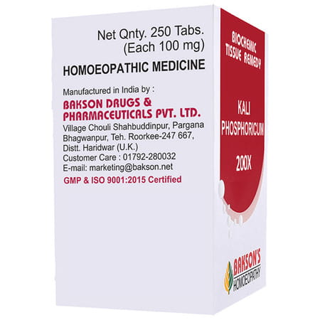 Baksons Homoeopathy Kali Phosphoricum Biochemic Tablet 200X 250 No's