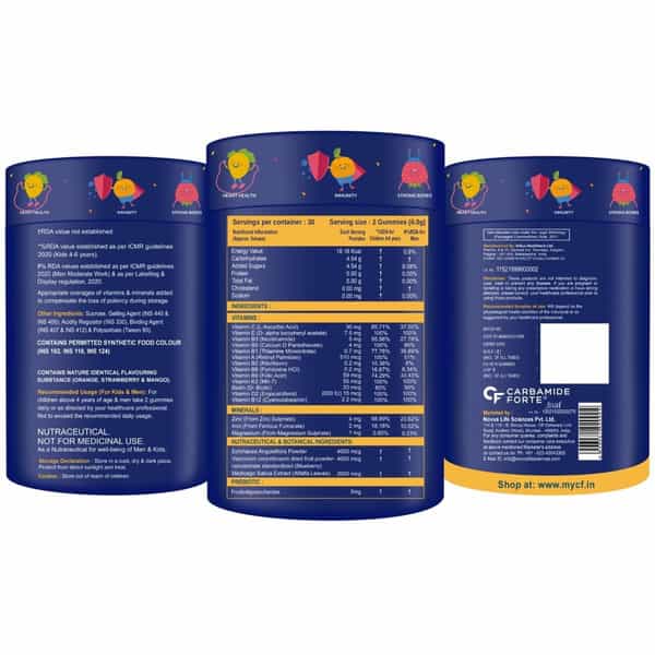 Carbamide Forte Multivitamin Jellies For Immunity-60 Gummies