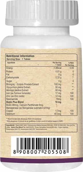 Pure Nutrition Biotin Plus 300 Mg Tablet 60