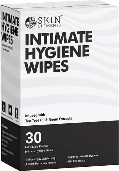 Skin Elements Intimate Hygiene Wipes With Tea Tree Oil & Neem Extracts - Pack Of 30