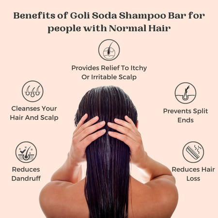 Goli Soda All Natural Probiotics Shampoo Bar For Normal Hair - 90 G - (Pack Of 2)