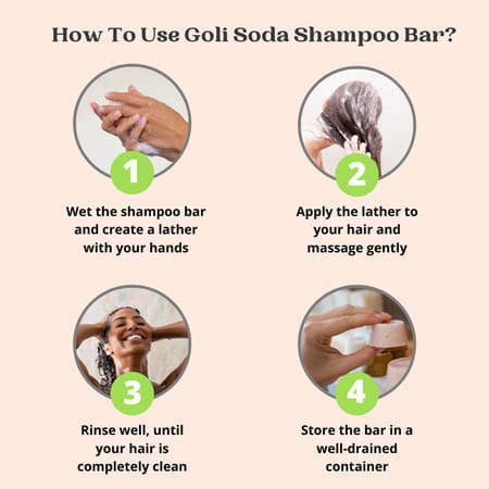 Goli Soda All Natural Probiotics Shampoo Bar For Normal Hair - 90 G - (Pack Of 2)