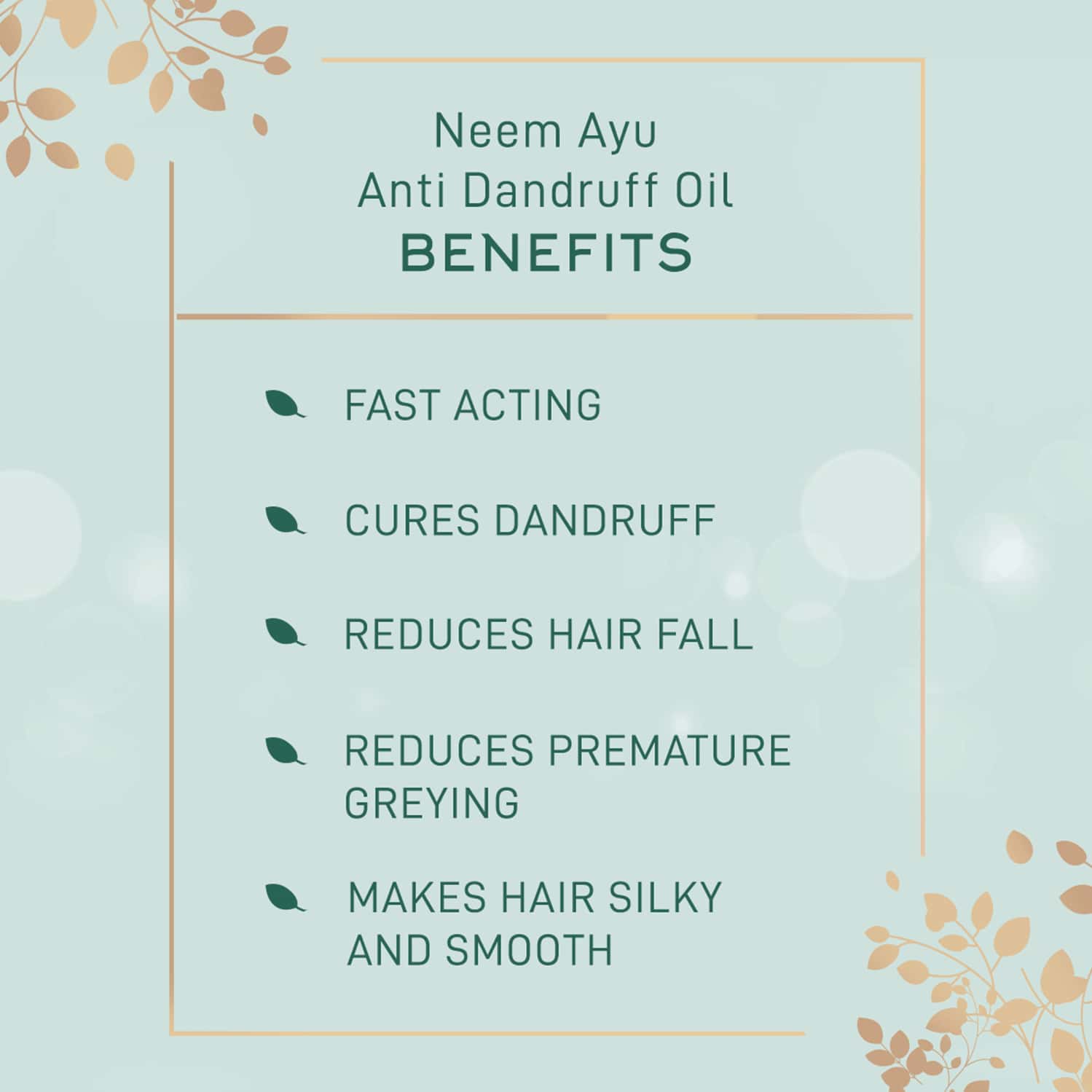 Buy NEEM AYU ANTI DANDRUFF HAIR OIL FOR HAIR FLAKES & SCALP 100ML MADE WITH 10 AYURVEDIC HERBS