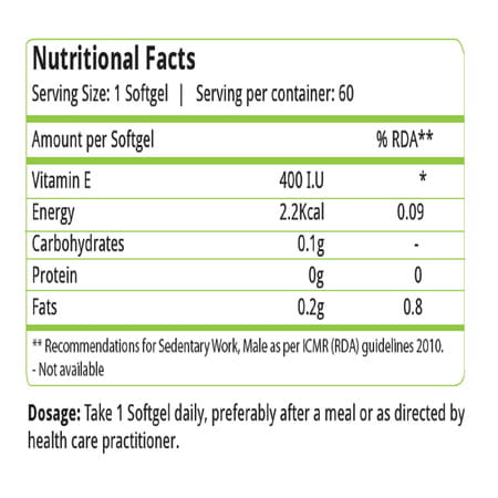 Natures Velvet Vitamin E 400 Iu | 60 Softgels