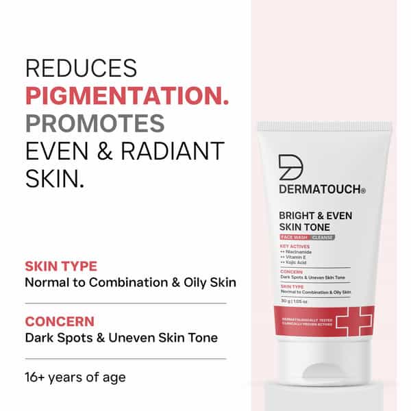 Dermatouch Bright & Even Skin Tone Face Wash - 30G Pack Of 2