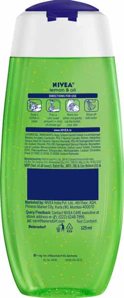 Nivea Lemon & Oil Body Wash & Shower Gel 125 Ml
