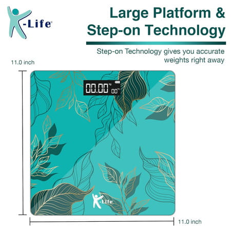 K-Life Ws-107 Digital Body Weight Machine For Home | High Precision Weighing Scale | 180kg Capacity