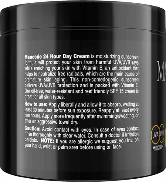 Mancode 24 Hours Day Cream With Spf 15+ 100Ml