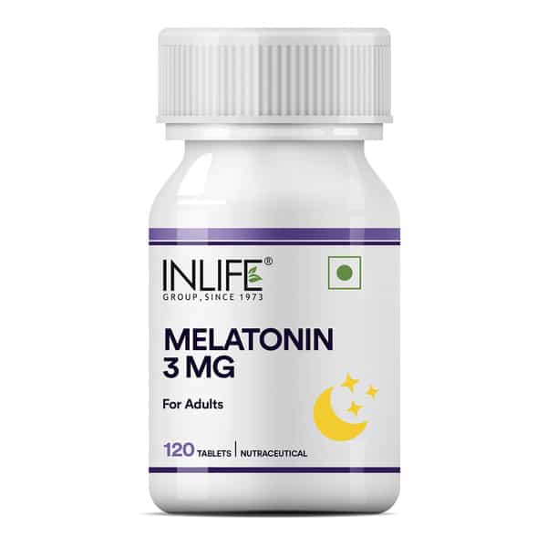 Inlife Melatonin 3Mg Tablets | Promotes Sleep And Relaxation For Men And Women - 120 Tablets