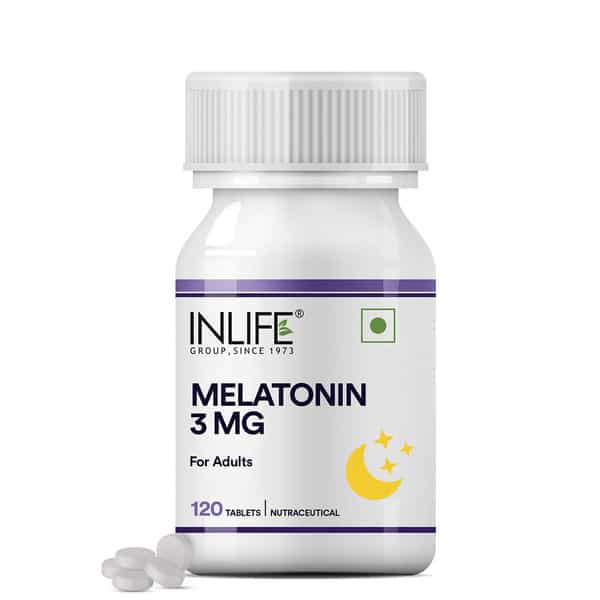 Inlife Melatonin 3Mg Tablets | Promotes Sleep And Relaxation For Men And Women - 120 Tablets