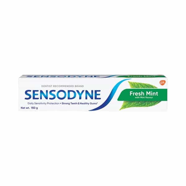 Sensodyne Sensitive Fresh Mint Toothpaste Tube Of 150G With Free Sensodyn Toothbrush Inside
